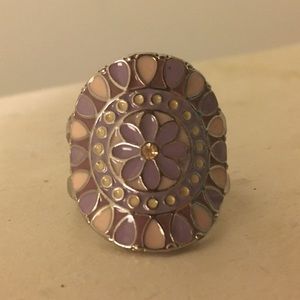 Flower metal ring